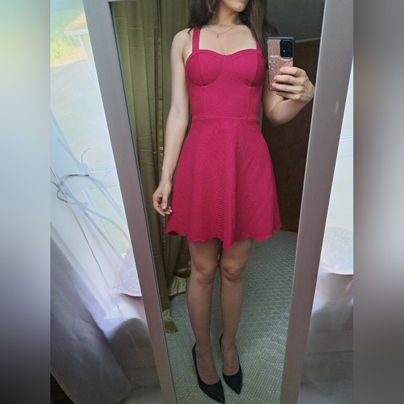 Material Girl Fuschia Sweetheart Cocktail Dress. New without tags! - Picture 3 of 15